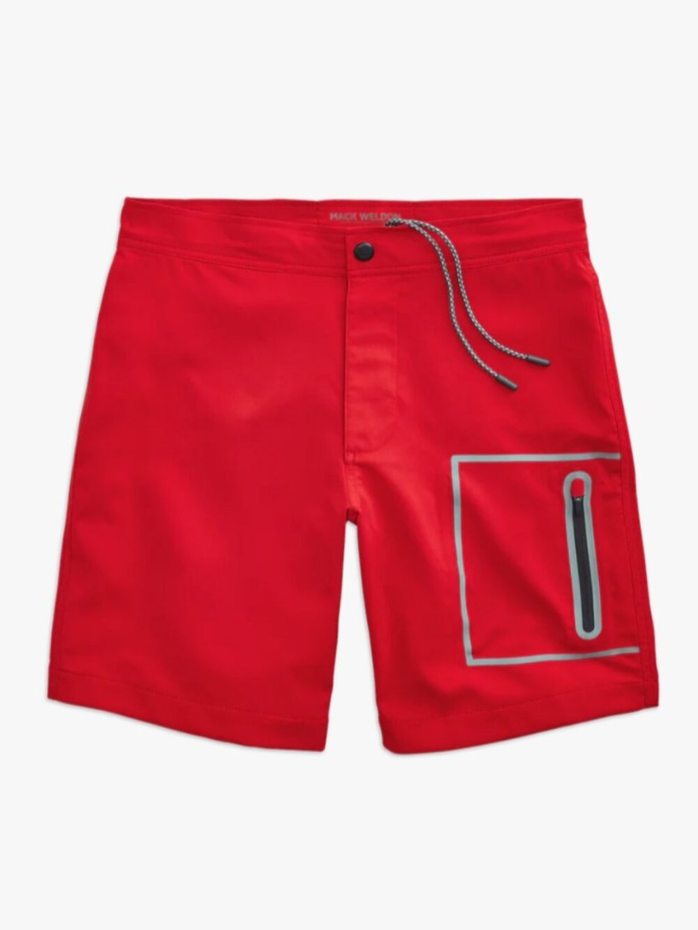 Mack Weldon Swim Board Short In No Fear Red Men's SIZE 35/36